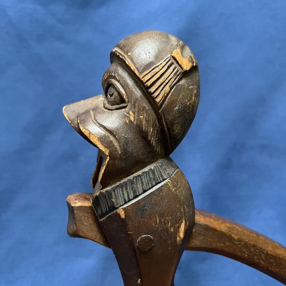 German Black Forest Nutcracker Hand‎ Carved Wood Vintage 9"
